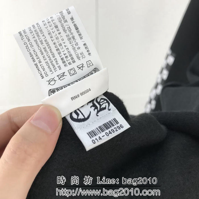 Chrome hearts 克羅心 18ss秋冬新款 梵文印花圖案 加絨加厚連帽衛衣 情侶款 ydi1297